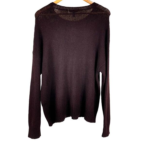 Eileen Fisher Women's Sweater in Deep Brown - Picture 2 of 8